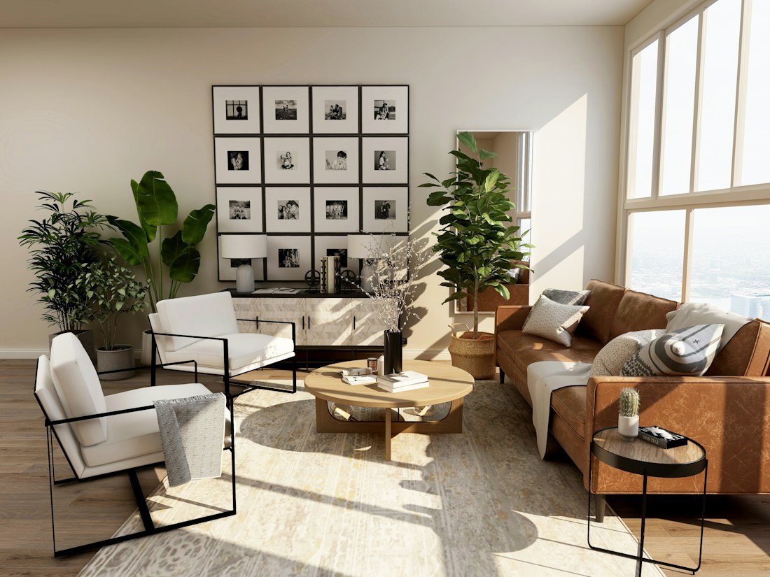 Un espace de vie lumineux — image d’illustration